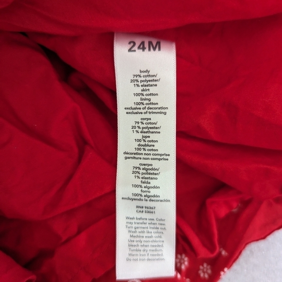 OSHKOSH Overall Dress Red Bandana Handkerchief Skirt Denim 24 Months Cowgirl - Picture 6 of 7